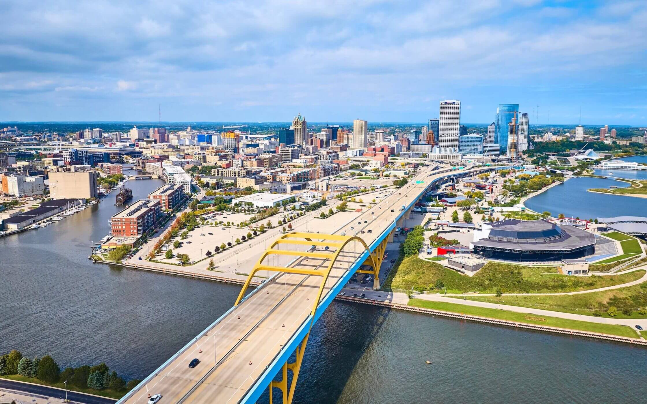 Aerial view of the Milwaukee