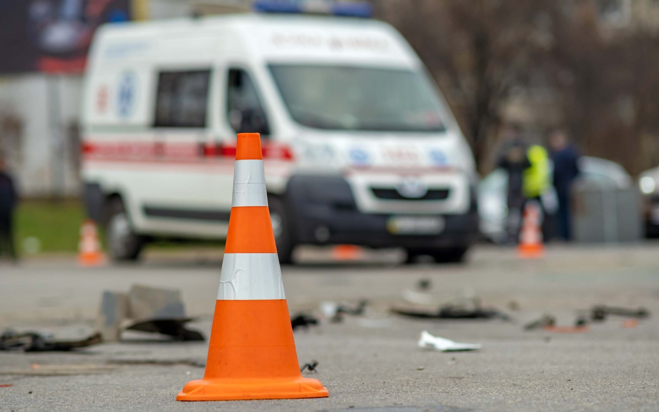 Car accident crash site