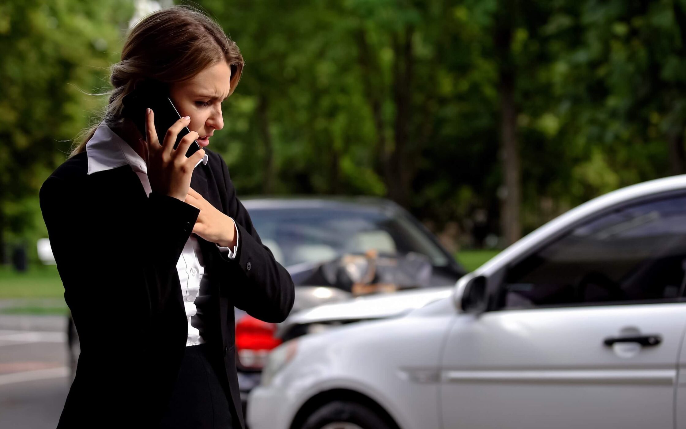 Driver talking on the phone