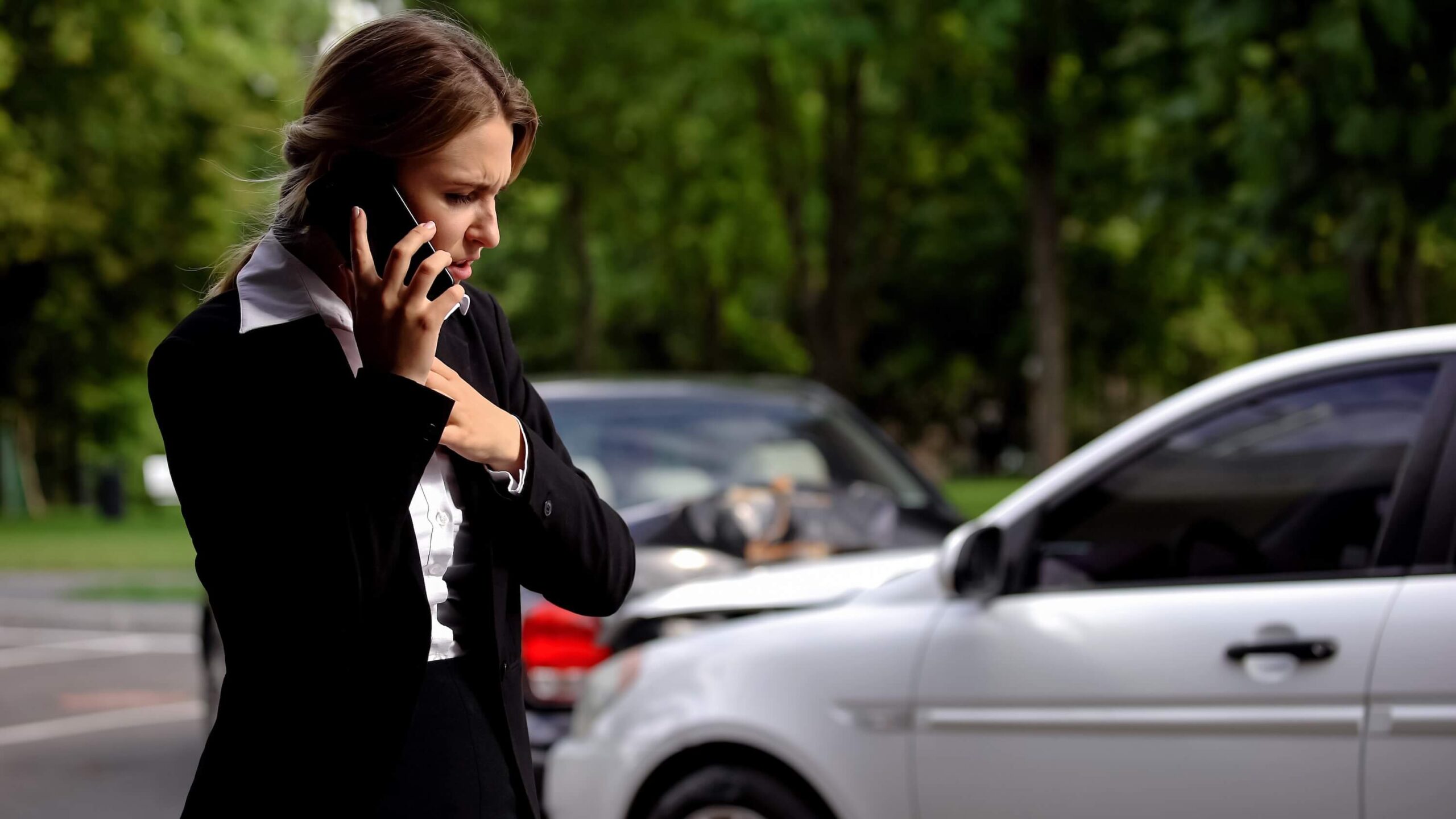 Driver talking on the phone